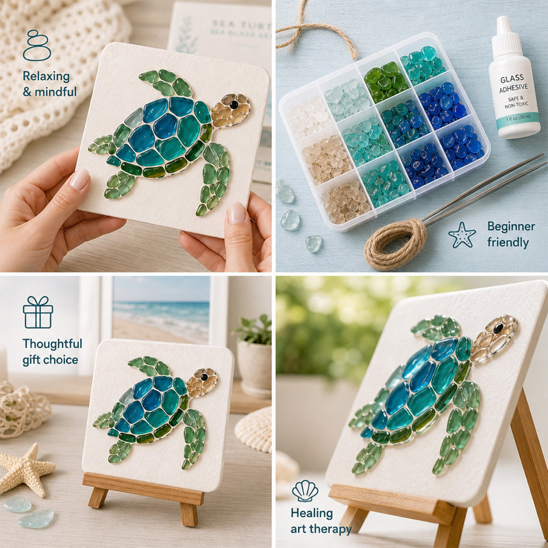 🌊✨ Bring Havets Magi Hjem: Komplet Havglas Kunstsæt Til Magiske Stunder 🐚