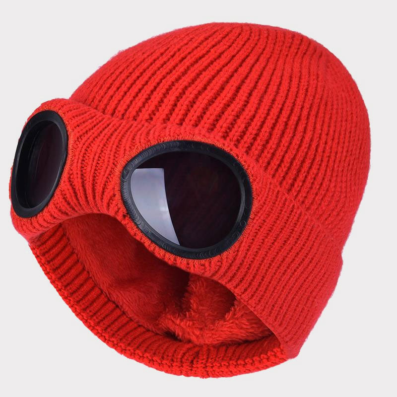 🧢 Glasögonmössa till Skidor & Friluftsliv - Stickad Vintermössa