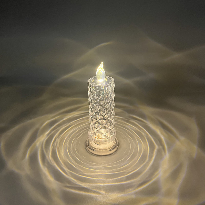 ✨ Crystal Rose LED-ljus - Romantiskt ljus utan meck | Säker ljusdekor