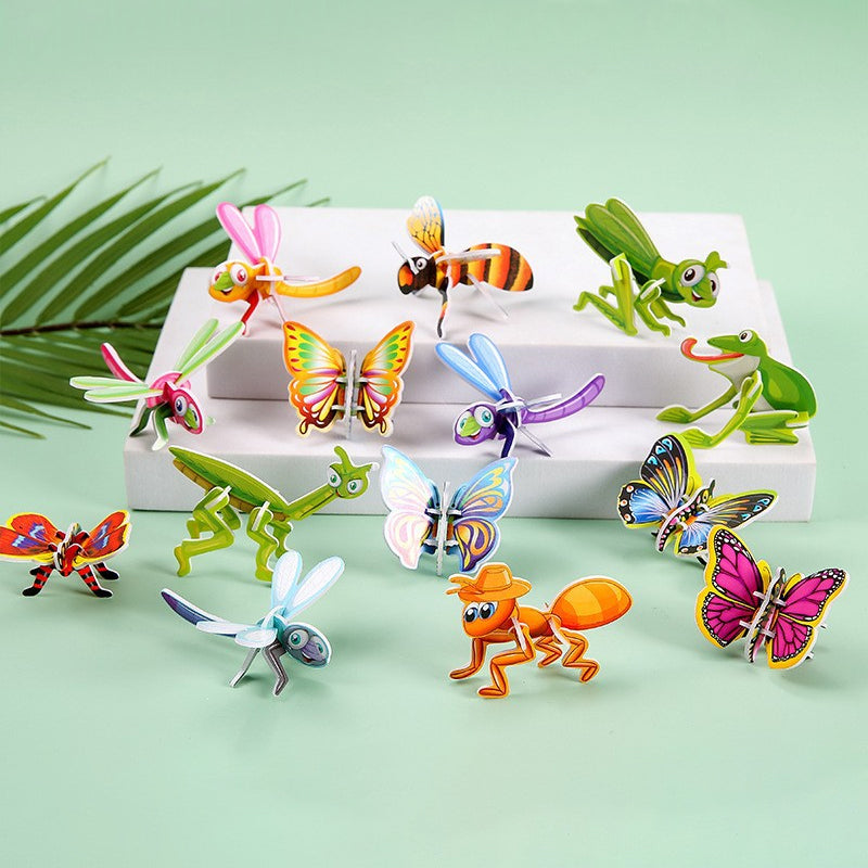 Stort 3D Pussel-Set för Barn (30 st) ✨ Pedagogiskt Pyssel & DIY 🦋