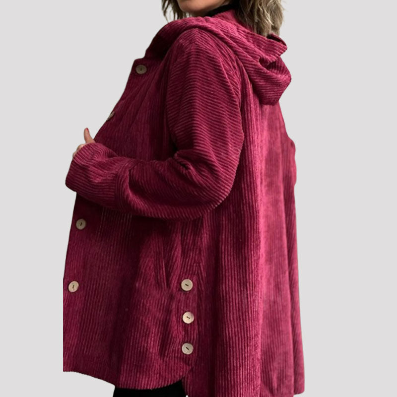 🍂 Avslappnad sammetsklädd hoodie för hösten 🧥