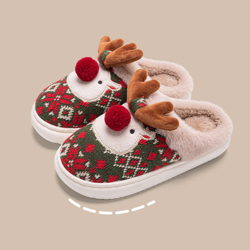 🦌 Julren Tofflor Varma ✨ | 3D Design & Halkfria Innetofflor 🔥 | Mjuk Julklapp