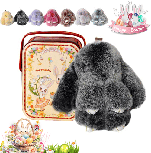 Lyxig Påskhare Nyckelring med Elegant Presentask – Den Perfekta Påskgåvan 🐰🌷
