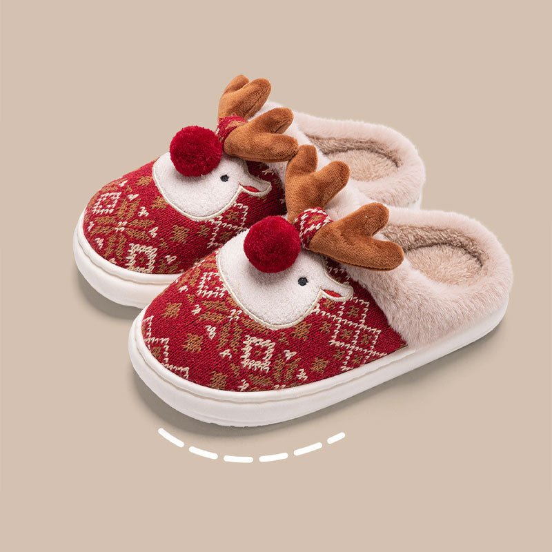 🦌 Julren Tofflor Varma ✨ | 3D Design & Halkfria Innetofflor 🔥 | Mjuk Julklapp