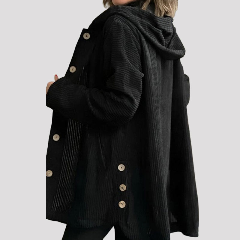 🍂 Avslappnad sammetsklädd hoodie för hösten 🧥