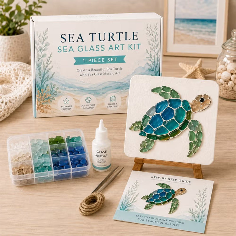 🌊✨ Bring Havets Magi Hjem: Komplet Havglas Kunstsæt Til Magiske Stunder 🐚