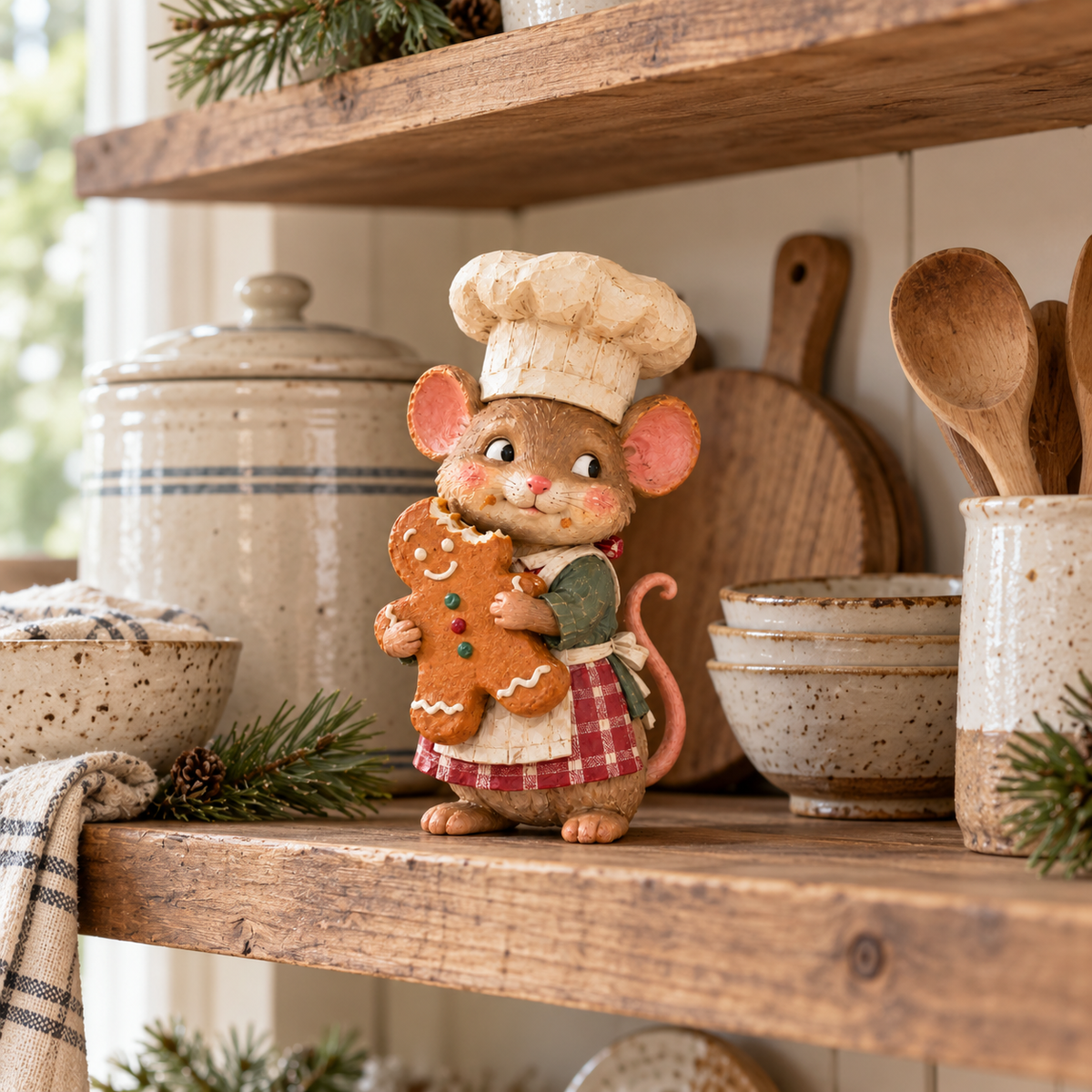 🍪 Bring Eventyrlig Julehygge Hjem! ✨ Den Søde Bager-Mus Med Brunkage-Charme