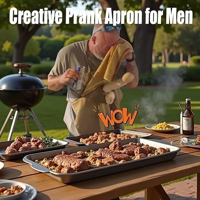 🤣 Gør Grillaftenen Hylende Morsom ✨ Bliv Festens Midtpunkt Med Dette Forklæde 🥂