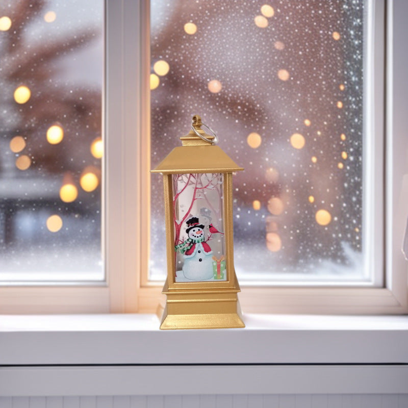 Julljuslykta med Snögubbe - LED Dekoration för Hemmet