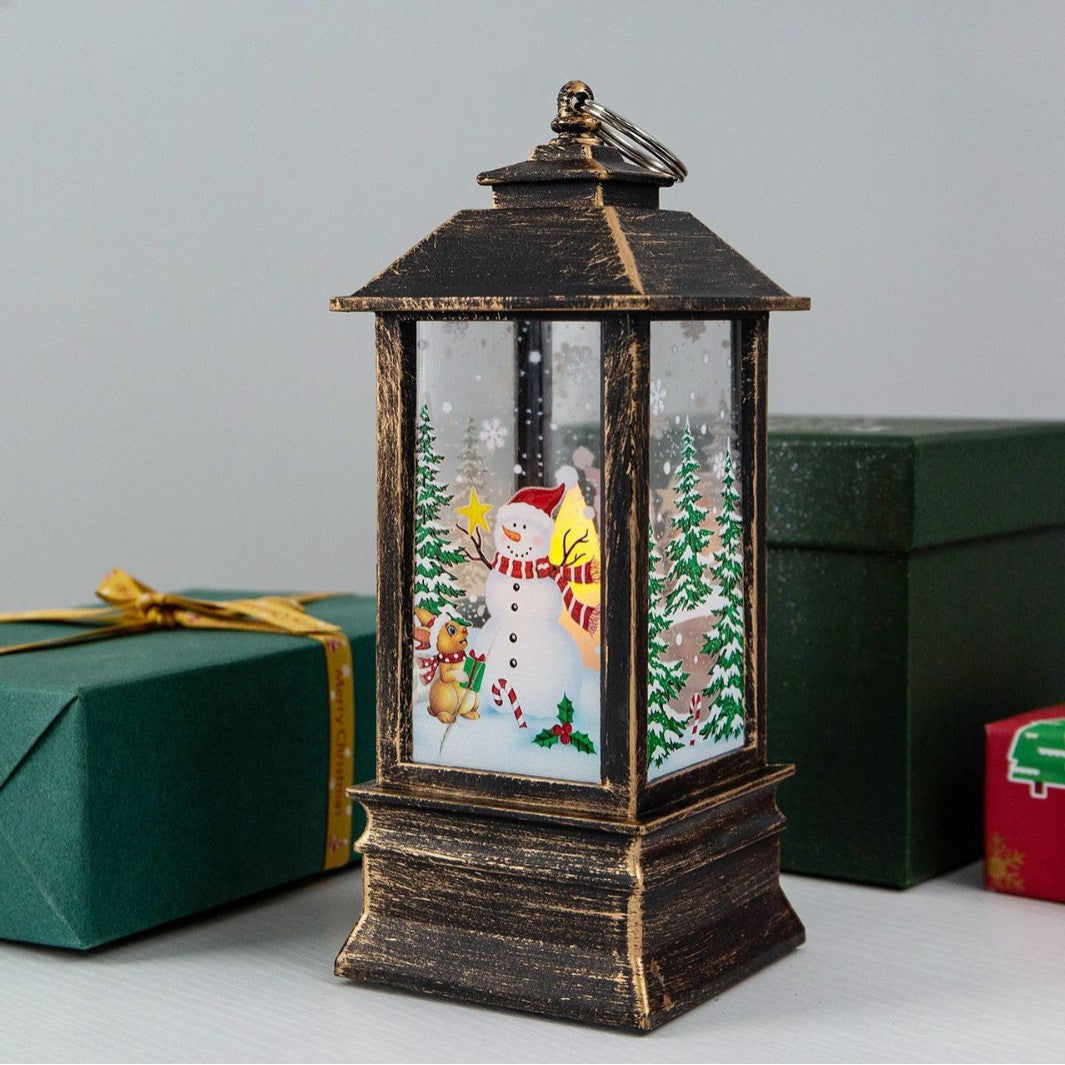 Julljuslykta med Snögubbe - LED Dekoration för Hemmet