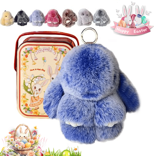 Lyxig Påskhare Nyckelring med Elegant Presentask – Den Perfekta Påskgåvan 🐰🌷