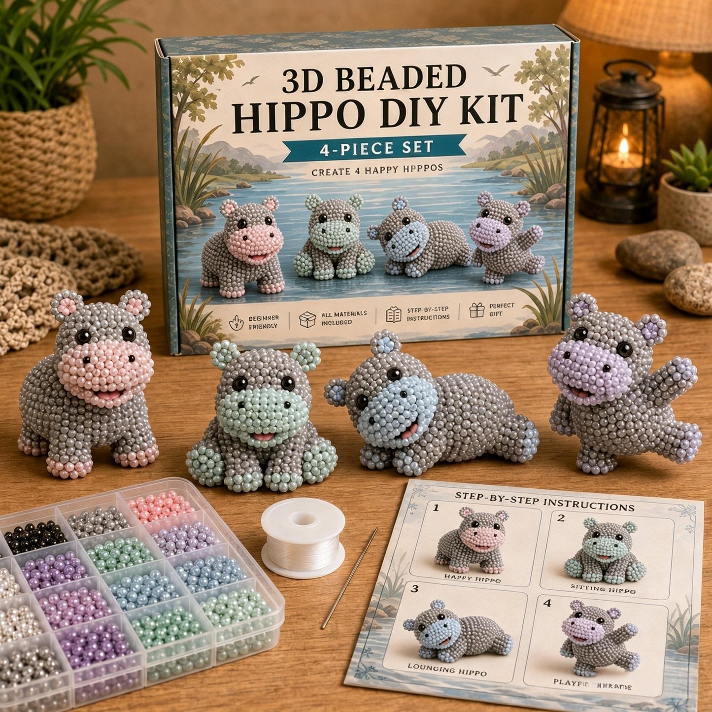 Skab dine egne magiske 3D-perledyr! 🐾 Ultra-sødt og beroligende DIY-sæt