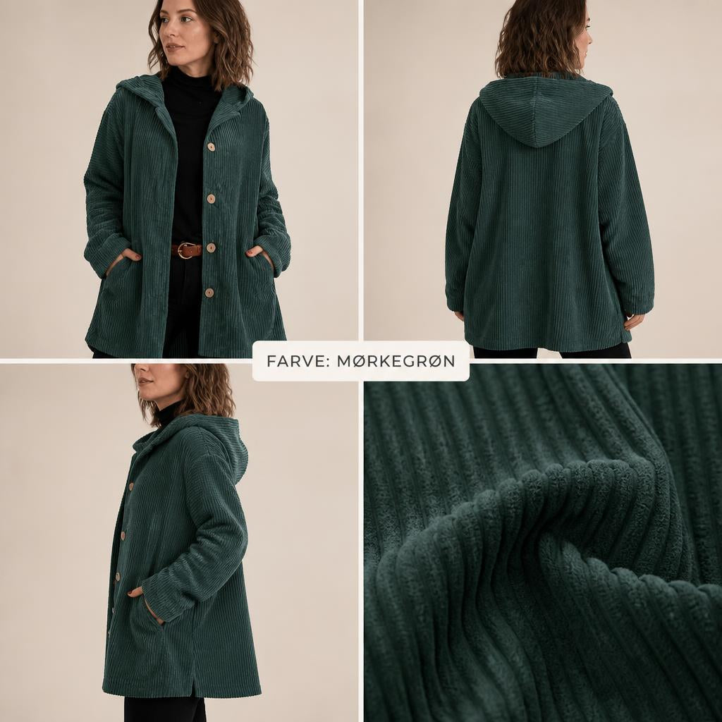 🧥 Årets Eksklusive Fløjlsjakke 2026 🍂 – Luksuriøs Corduroy Overshirt Med Hætte ✨