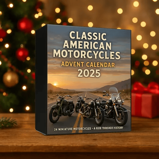 🔥Sista dagen 49% RABATT -2025 Amerikansk motorcykeljulkalender