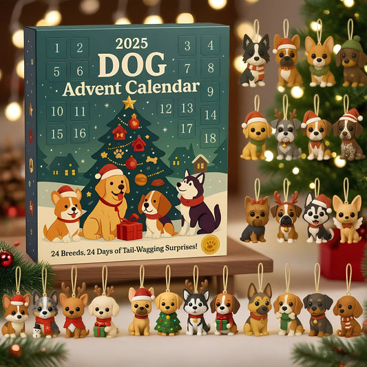 🐕 Hundarnas adventskalender 2025 – 24 juliga hundprydnader | Gåva till hundvänner 🎄