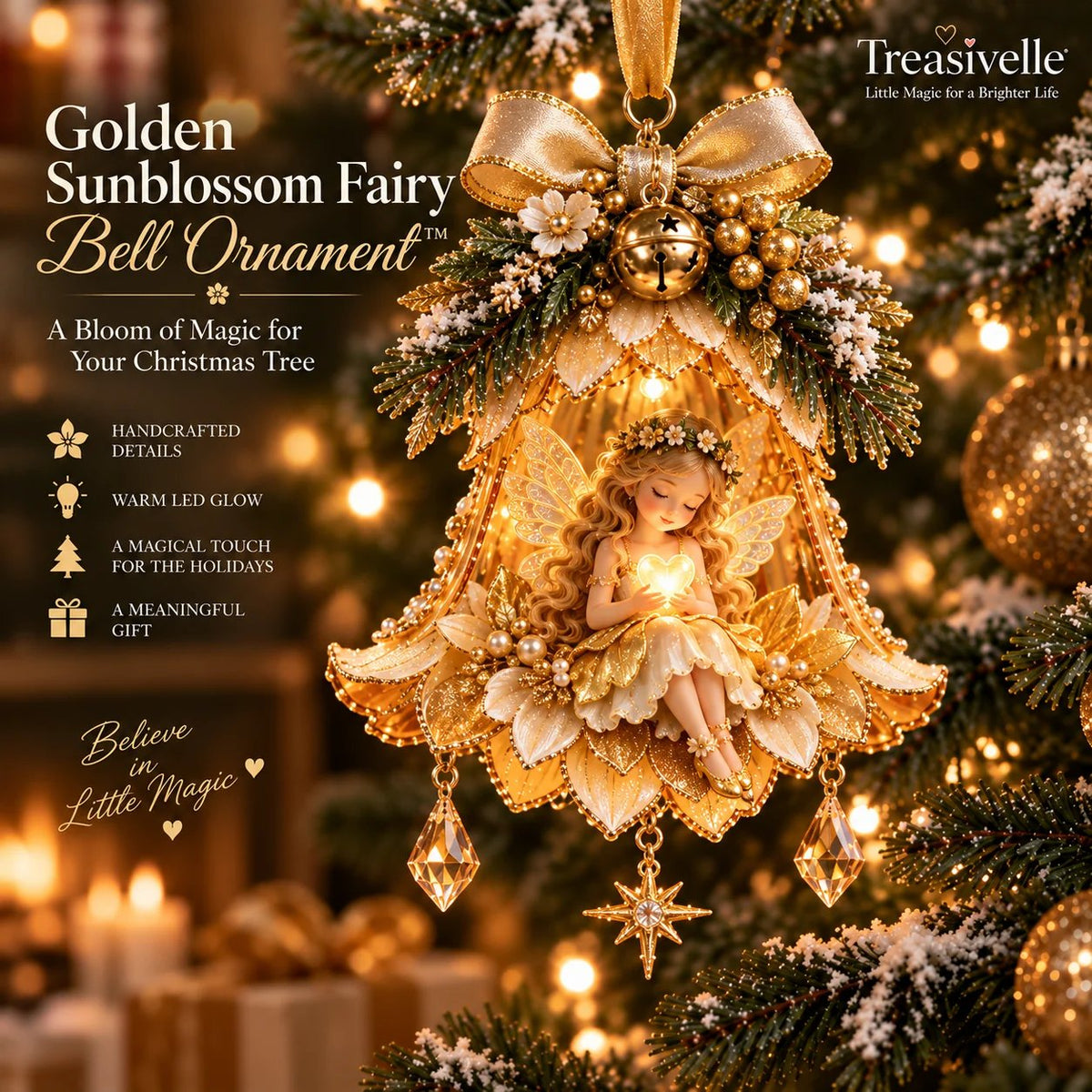 🧚‍♀️✨ Enchanted Fairy Bell-kerstversiering™