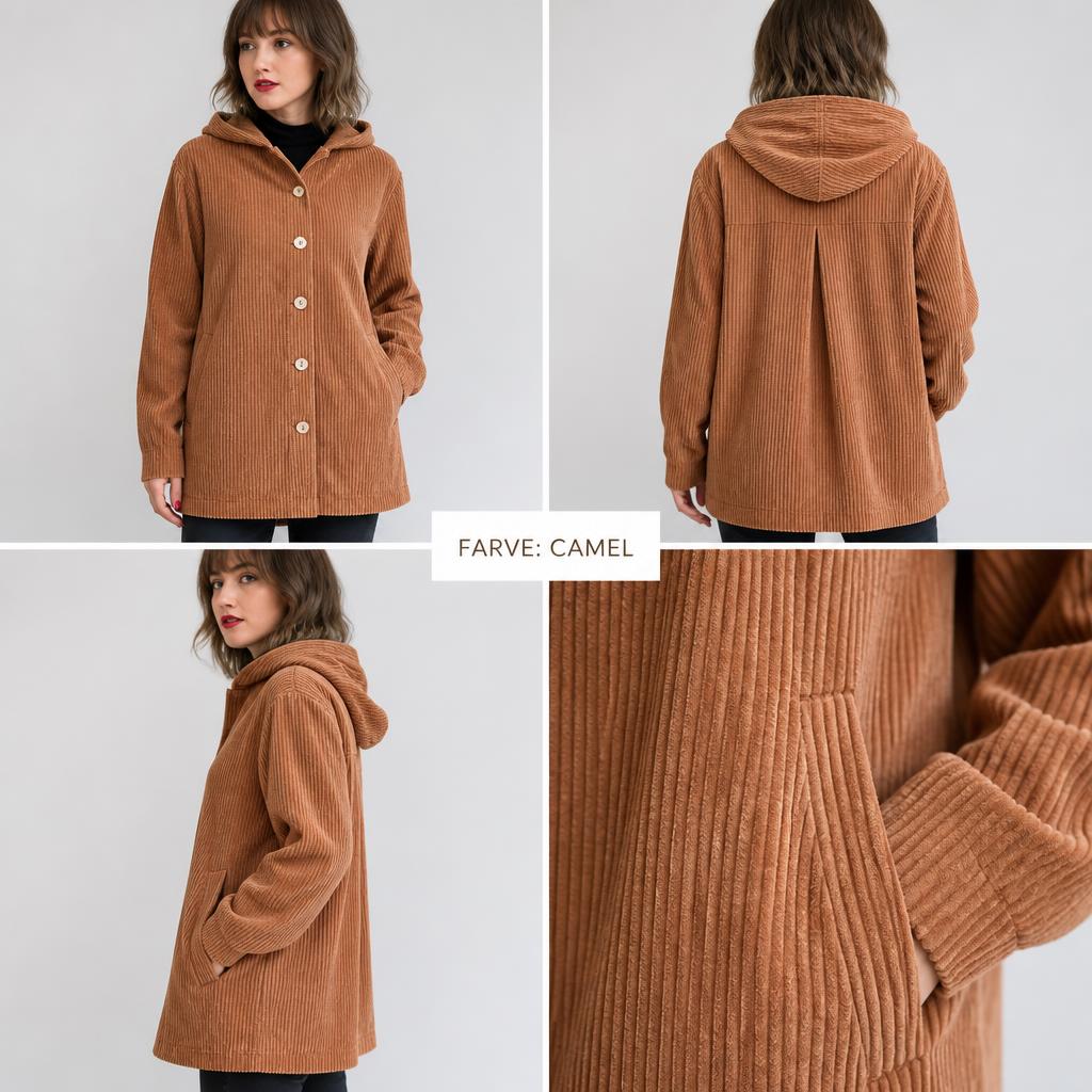 🧥 Årets Eksklusive Fløjlsjakke 2026 🍂 – Luksuriøs Corduroy Overshirt Med Hætte ✨
