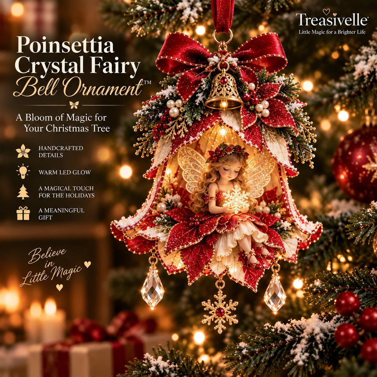 🧚‍♀️✨ Enchanted Fairy Bell-kerstversiering™