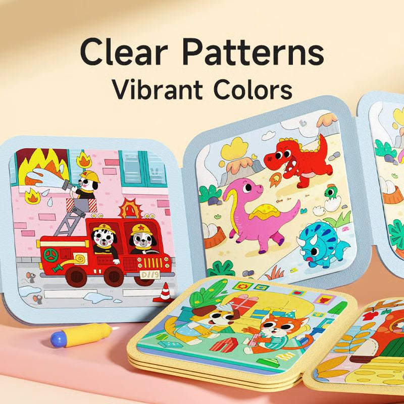 🔥 40% RABATT på VINTER-REA! 💧 Återanvändbar Vattenmålarbok för Småbarn & Barn 🎨