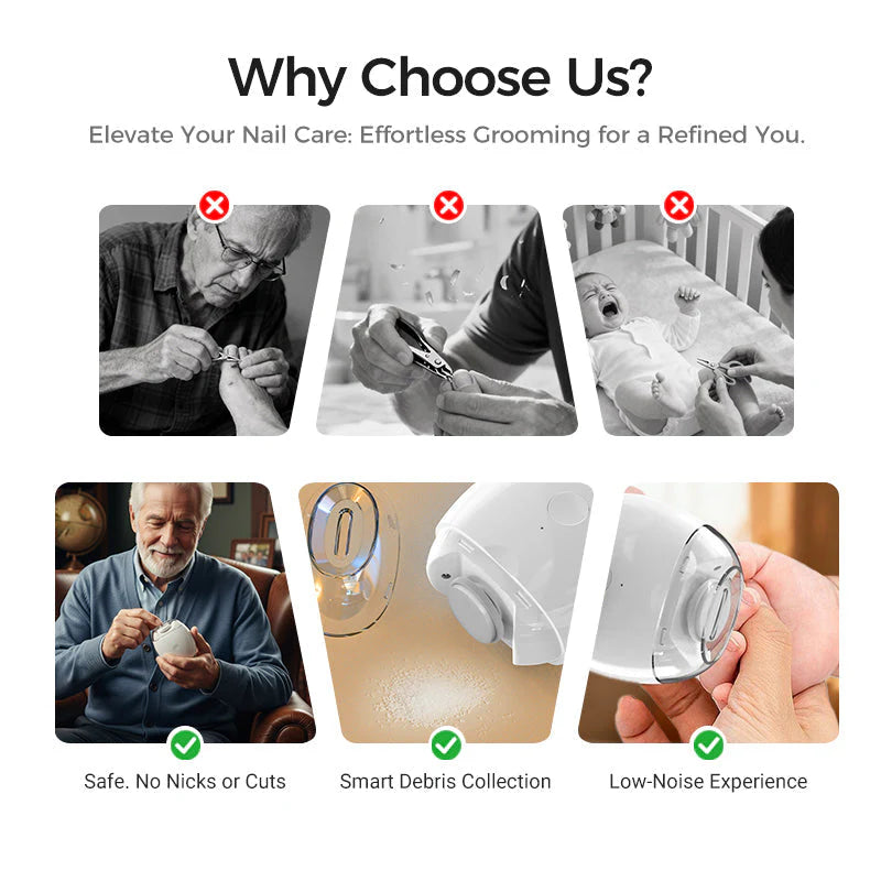 Universell Elektrisk Nagelslipare: Skonsam nagelvård för småbarn och äldre 👶👵