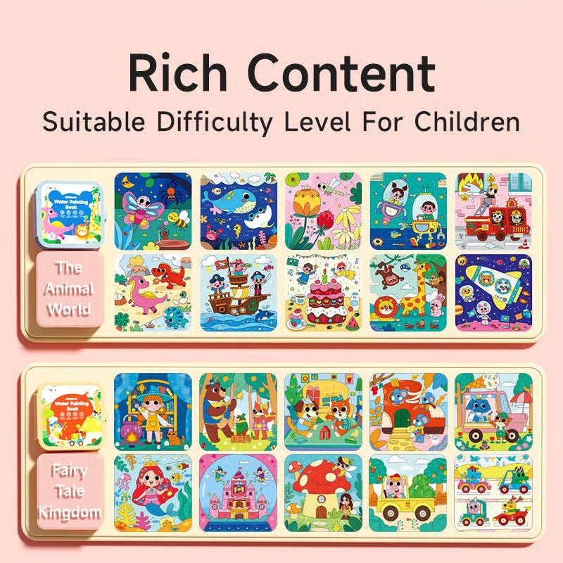 🔥 40% RABATT på VINTER-REA! 💧 Återanvändbar Vattenmålarbok för Småbarn & Barn 🎨