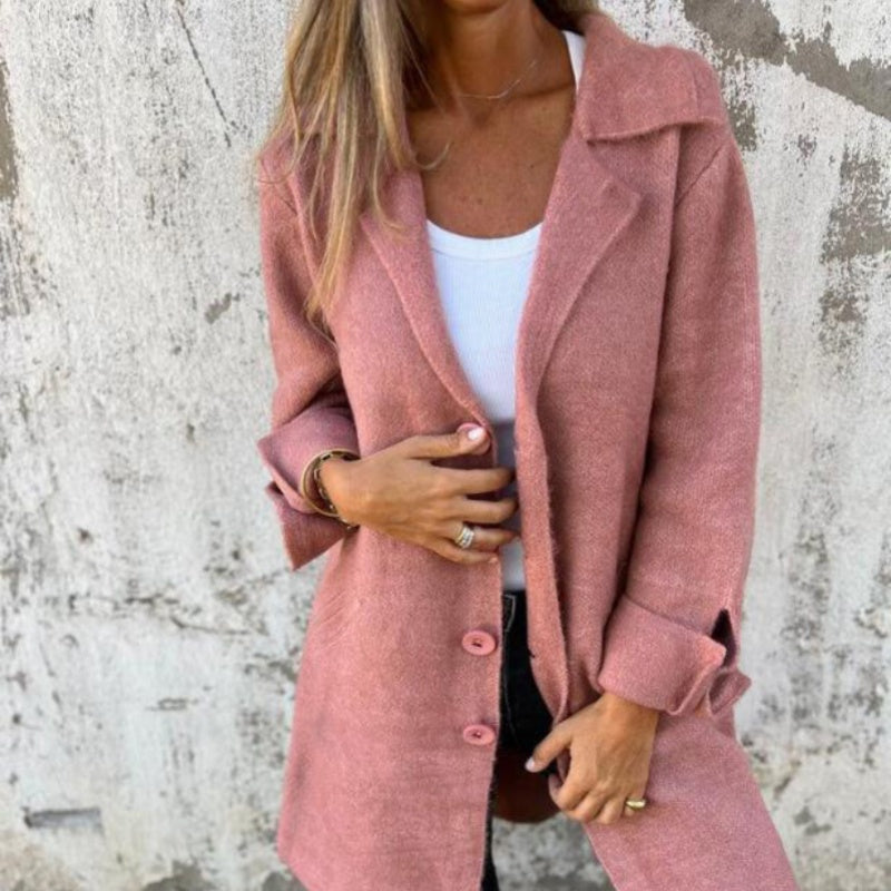 🧥 Enkelknäppt Ullrock i Mellanlängd 💝