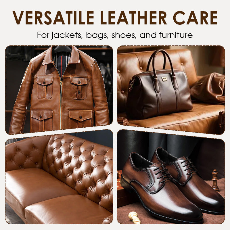 2-i-1 Läderrengöring & Balsam – Återställer Glans och Skyddar mot Sprickor ✨