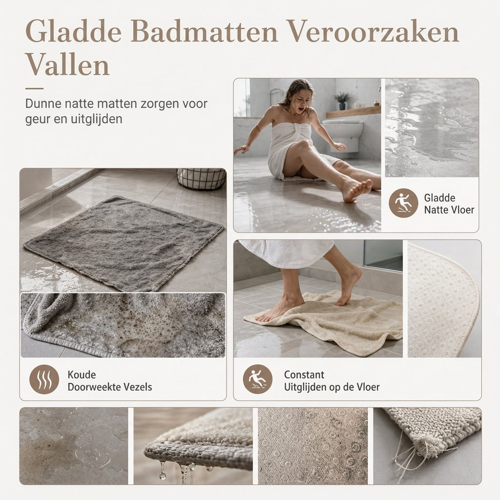 🚿 Tørre Fødder På Sekunder! ✨ Luksuriøs Vaffel-Bademåtte Med Ultimativ Sugeevne